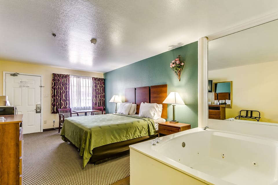 Down comforters, individually furnished, desk, blackout drapes