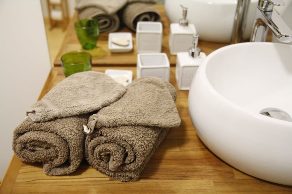 Double Room | Bathroom amenities | Shower, rainfall showerhead, hair dryer, towels