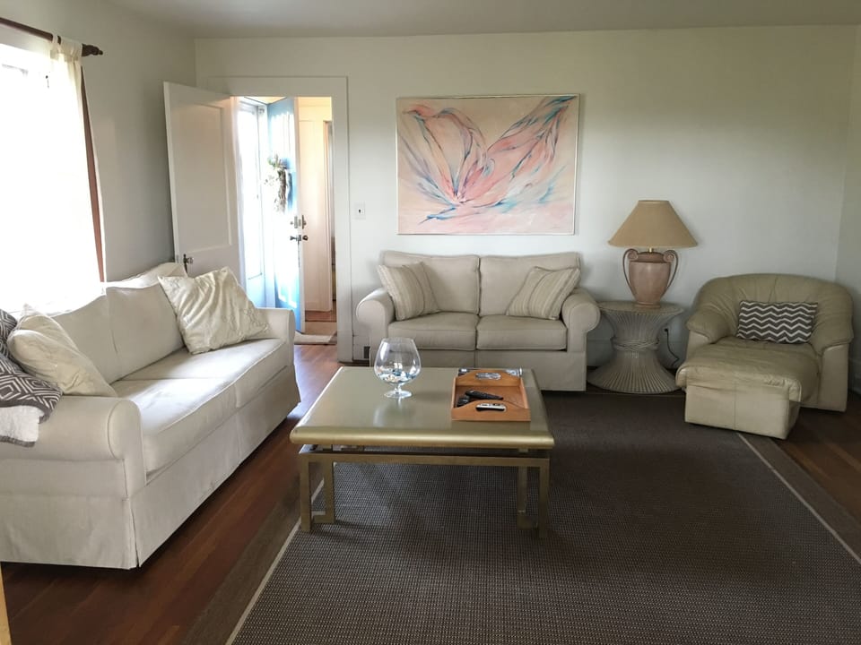 Living room with satellite TV
