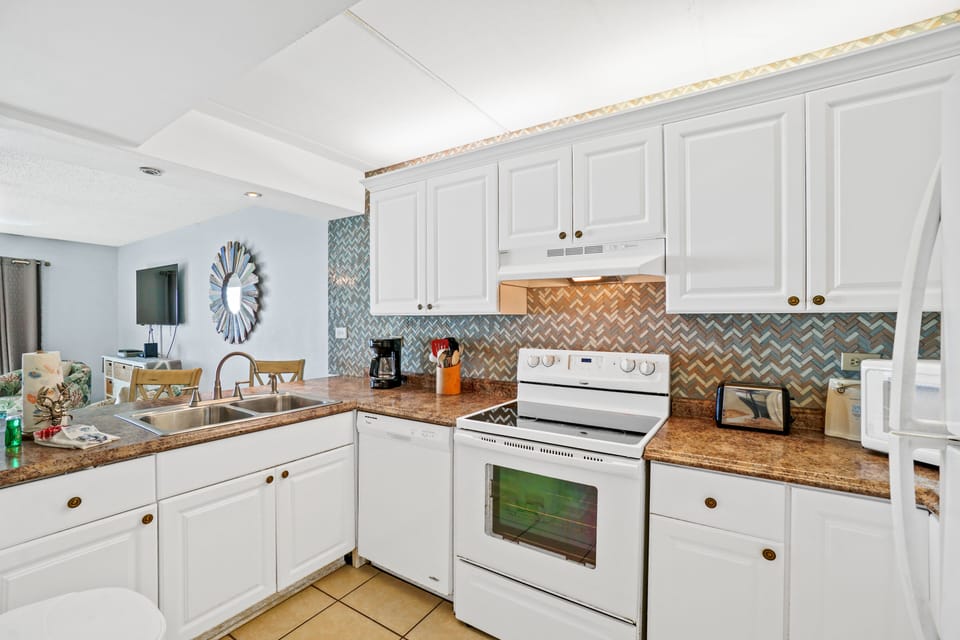 Fully stocked kitchen for making homemade meals! 