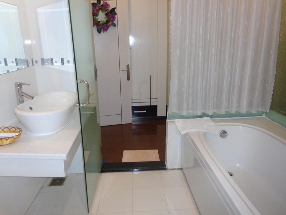 Free toiletries, hair dryer, slippers, towels