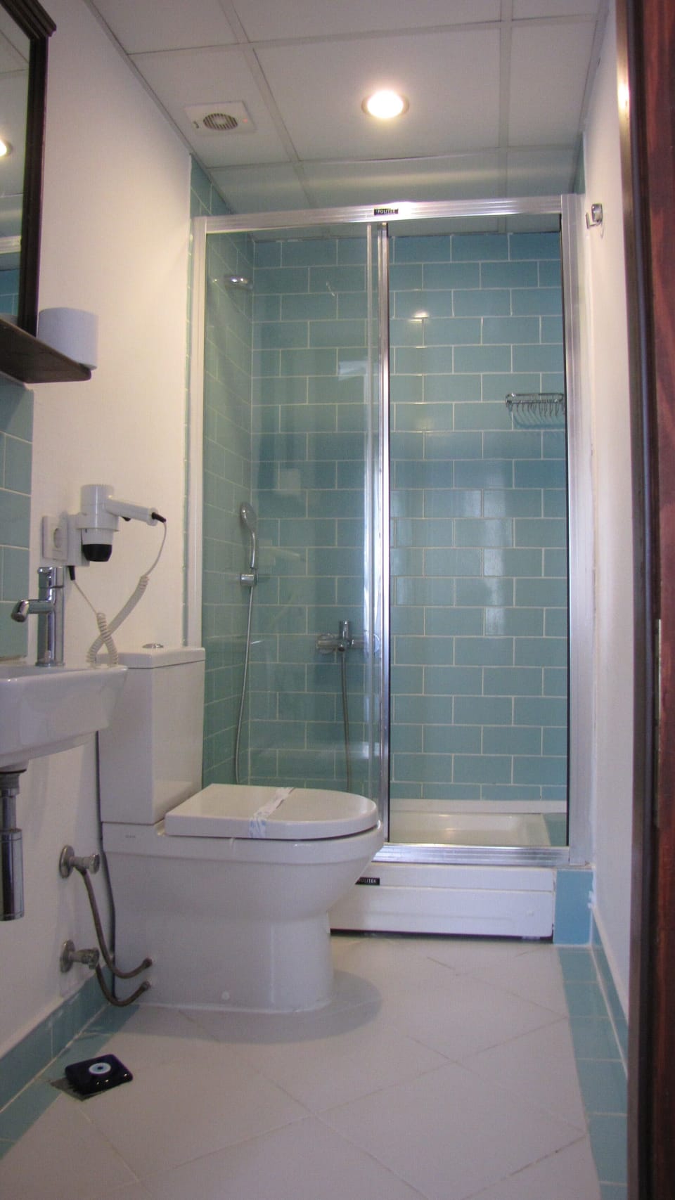 Standard Double Room | Bathroom | Shower, hair dryer, slippers, towels