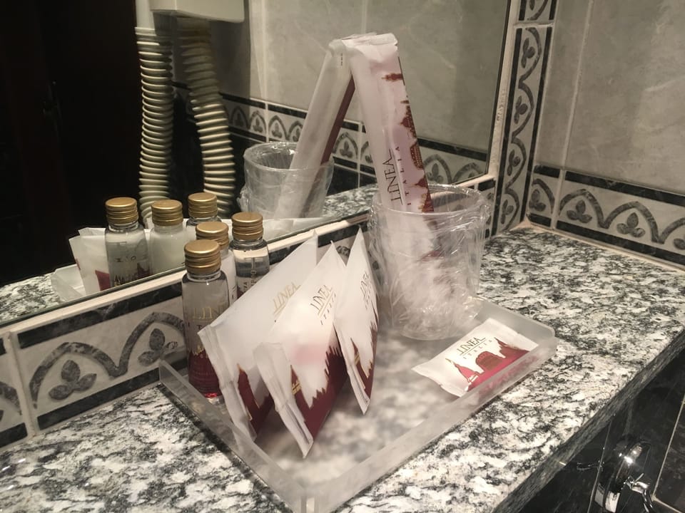 Shower, free toiletries, hair dryer, bidet
