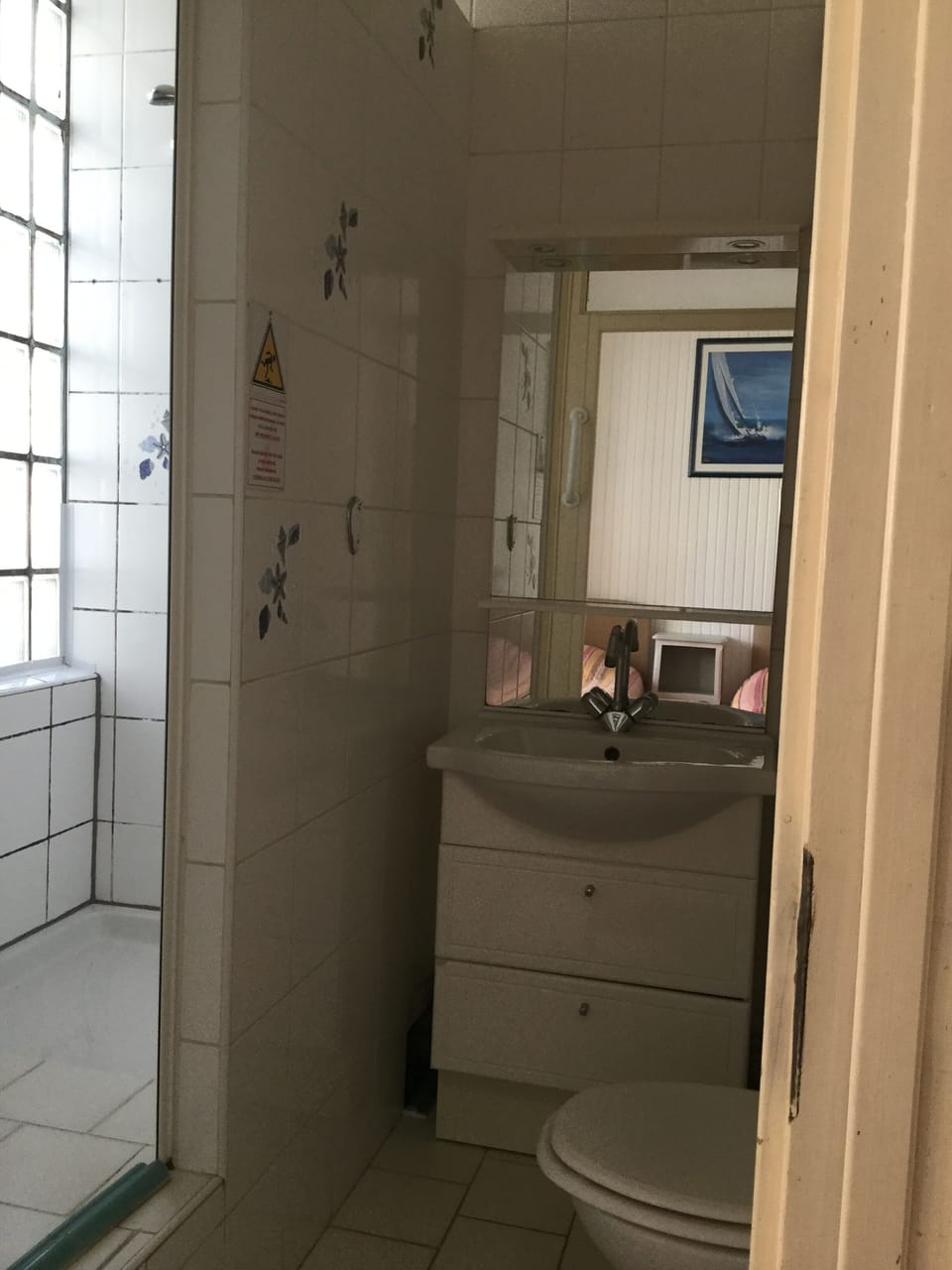 Shower, toilet paper