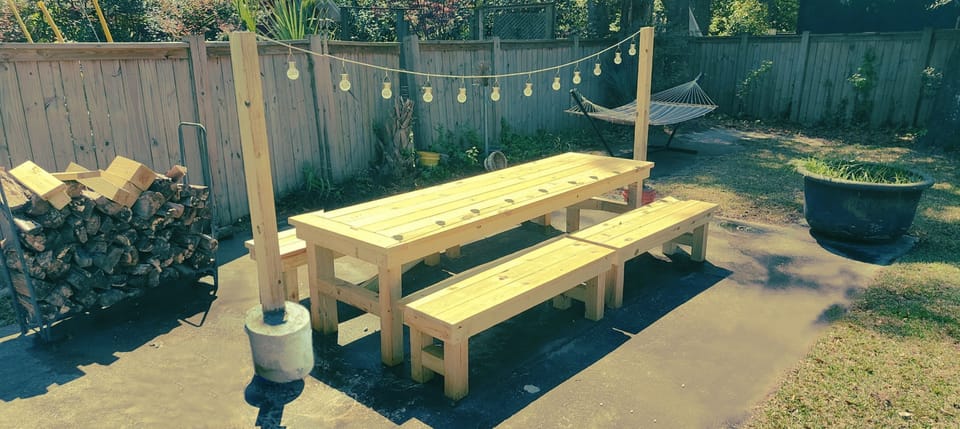 Ten Foot Long Farm Table 