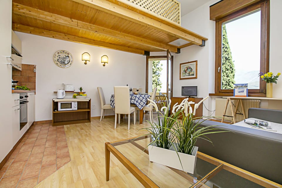 The bright living room