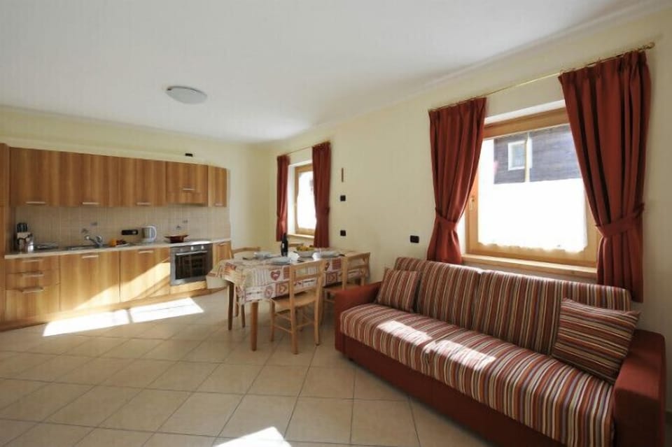 Dining area and open kitchen
