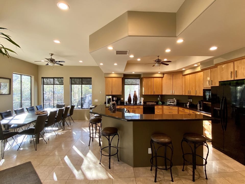 Kitchen designed to entertain plenty of guests.