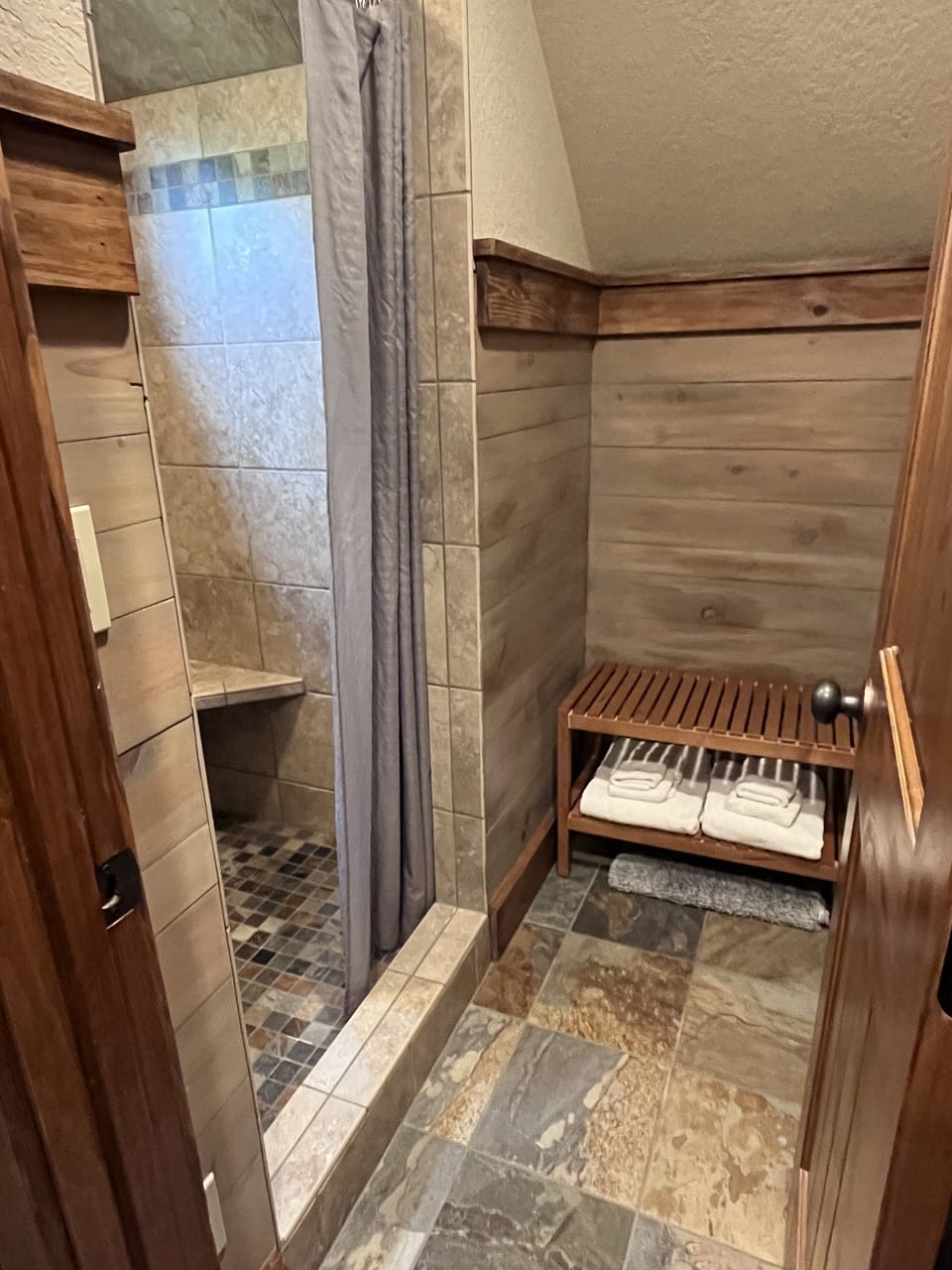 Private Loft Shower with  lock door.