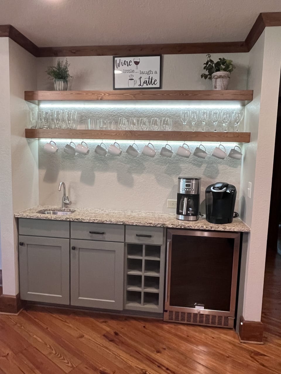 The Wine & Coffee Station keeps the kitchen for cooking!