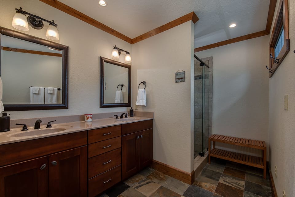Lg Master Bathroom with private potty room