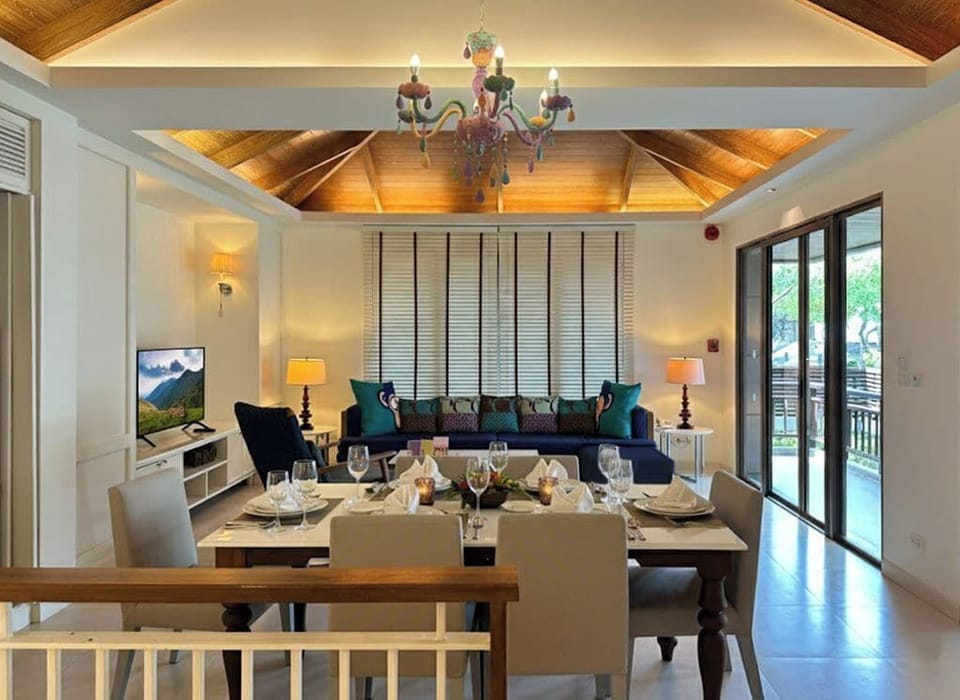 3-Bedroom, Private Pool Villa, Non-Smoking | Living area | 43-inch Smart TV with cable channels