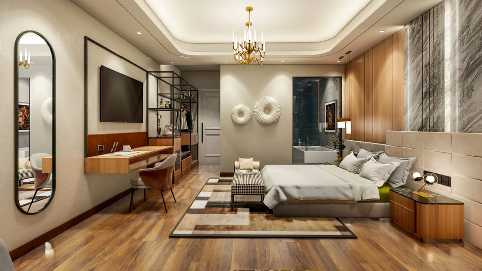 Premium bedding, in-room safe, desk, laptop workspace