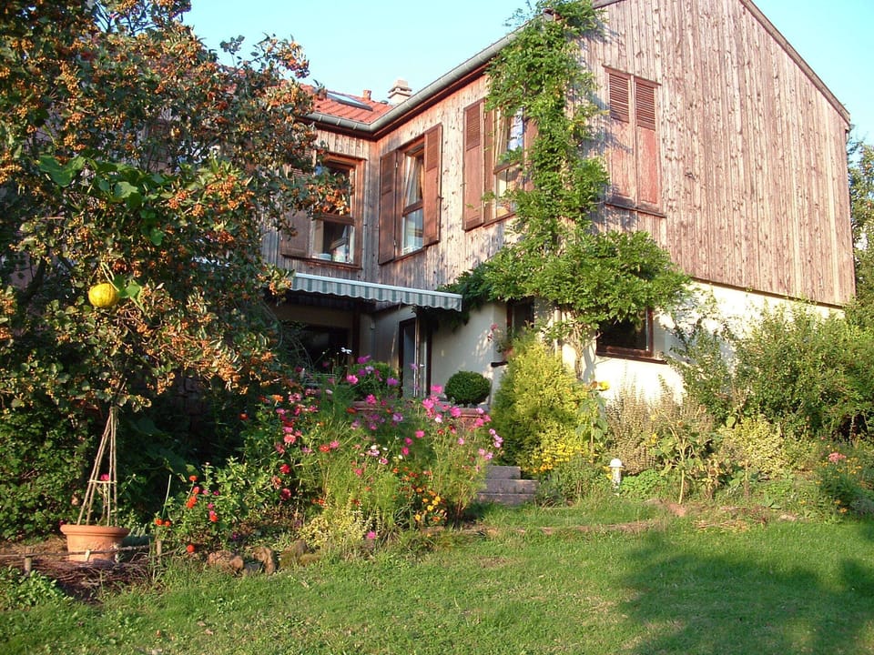 Rear of the house with terrace and garden access