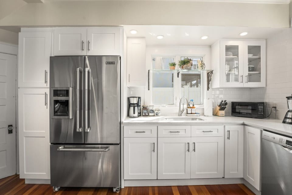 Our newly renovated kitchen is fully stocked with the essentials.