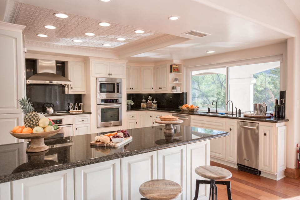Plenty of room to cook a big meal in the spacious kitchen.