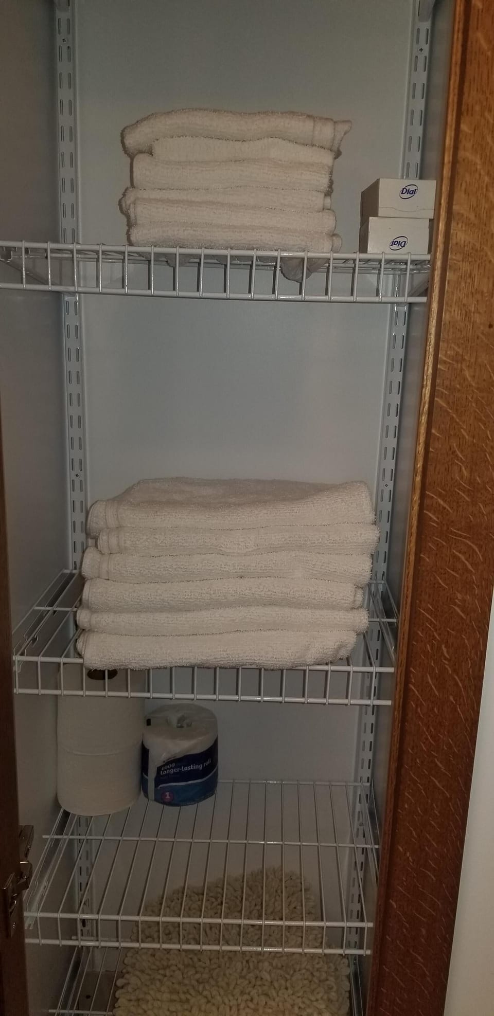 Linens for showering included in case you forgot your towels.