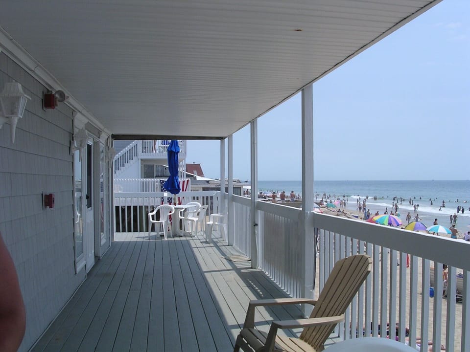 Deck in front of unit 