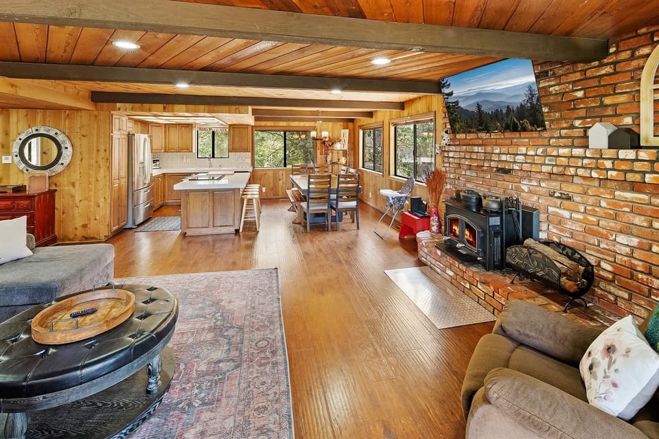 Open Living Area with Roku TV