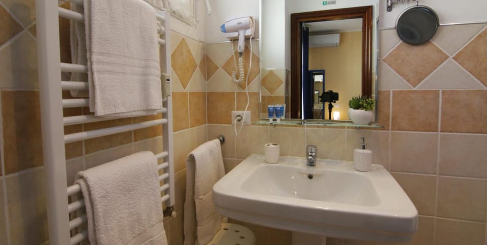 Shower, free toiletries, hair dryer, bathrobes
