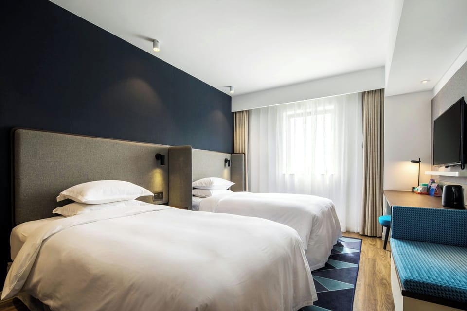 In-room safe, desk, laptop workspace, soundproofing