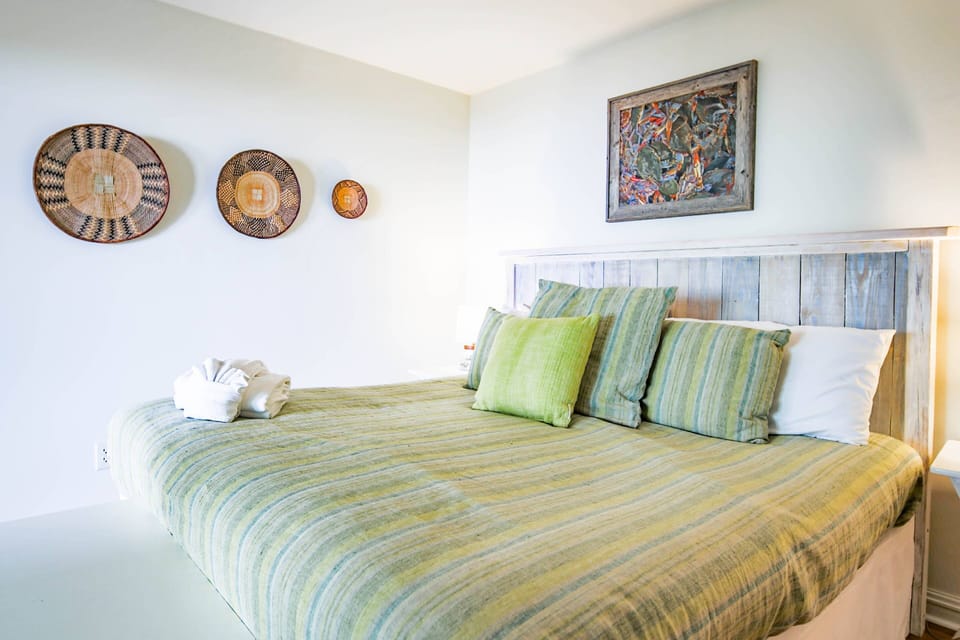The primary suite features a king bed.