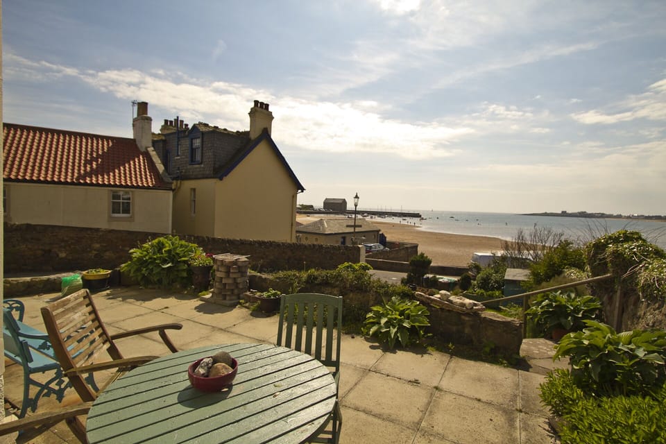 Views from the patio, the top tier of the three tiered garden