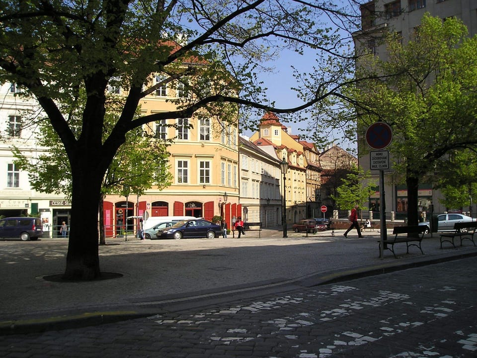 Small square right next to the Doppler's apartment