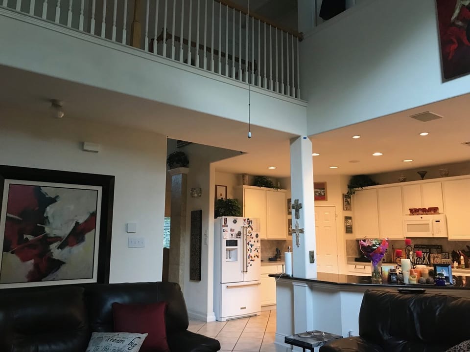 Living room and full kitchen