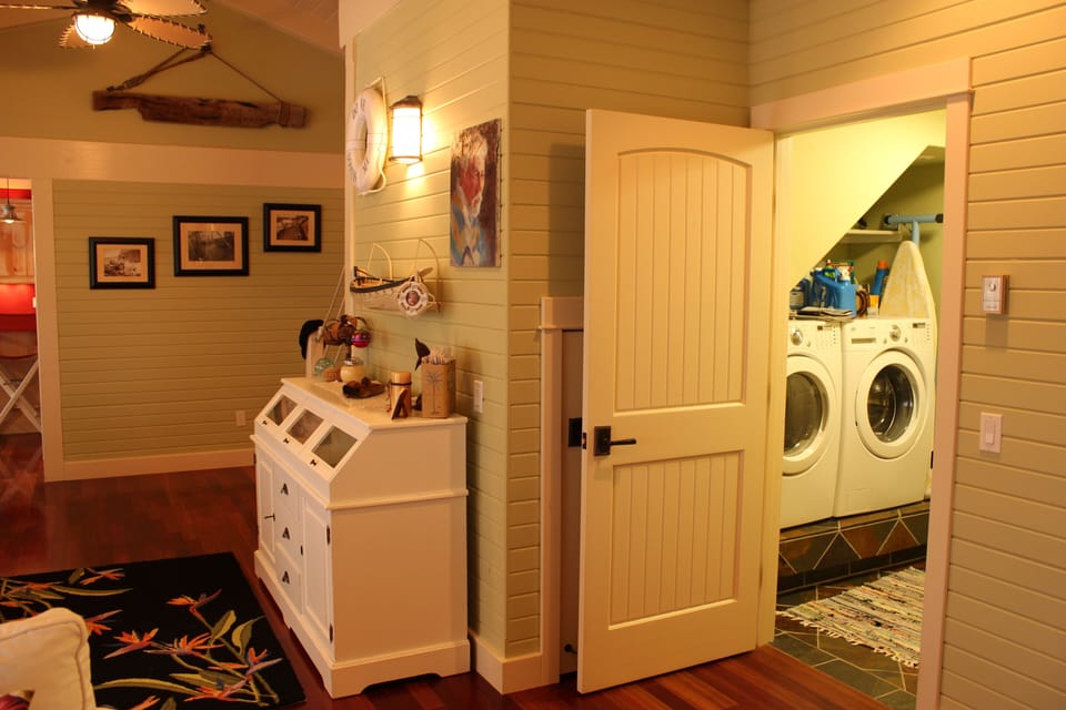 A peek into the laundry room