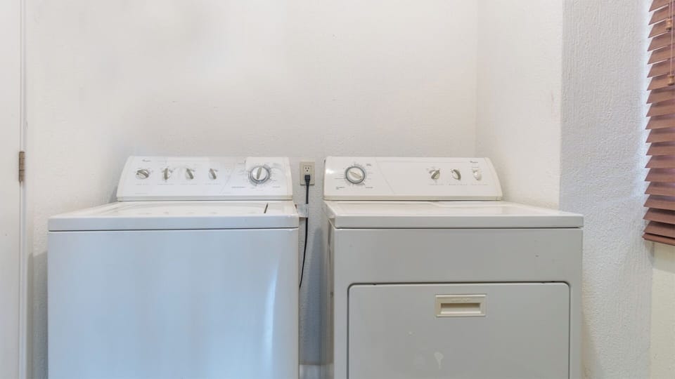 Washer and dryer.