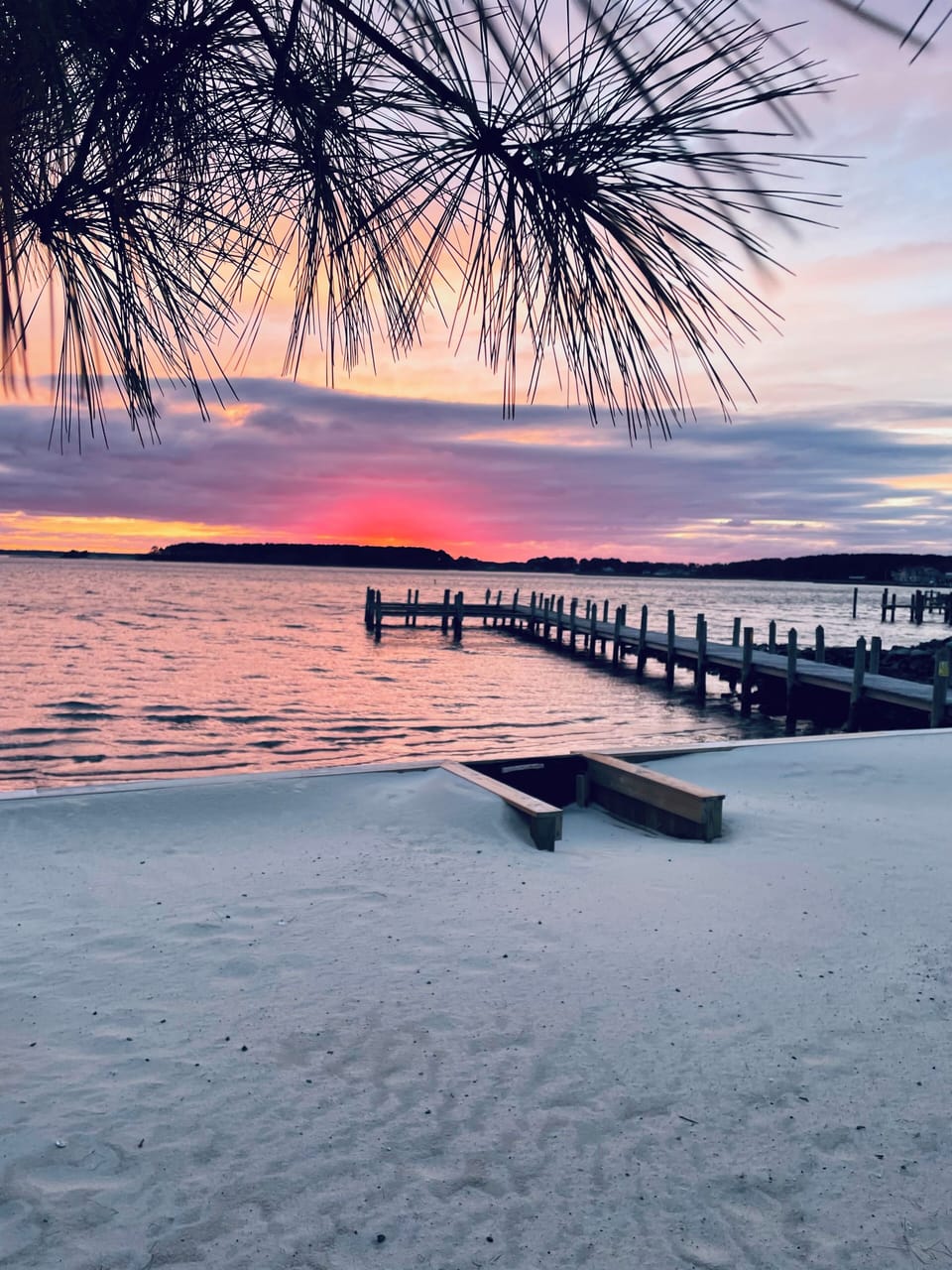 GLORIOUS SUNSET FROM OUR PRIVATE BEACH STEPS FROM YOUR DOOR