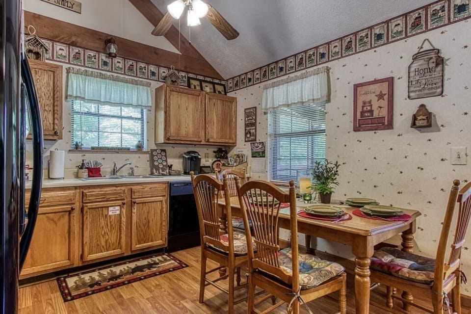 Kitchen and eating area
