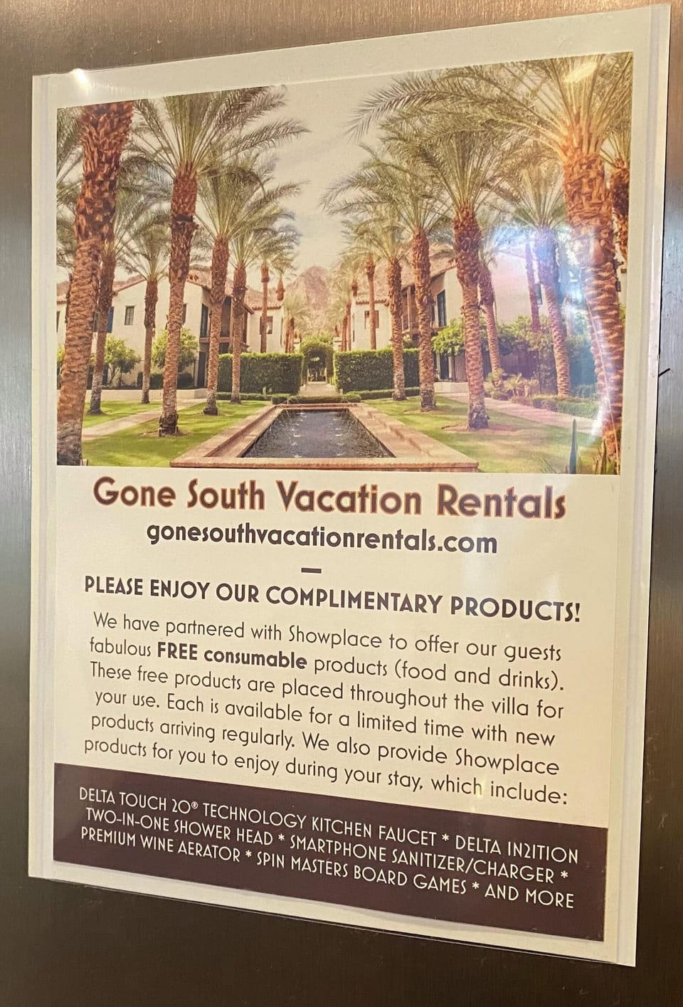 Enjoy complimentary items throughout the villa—luxury kitchen & bath amenities