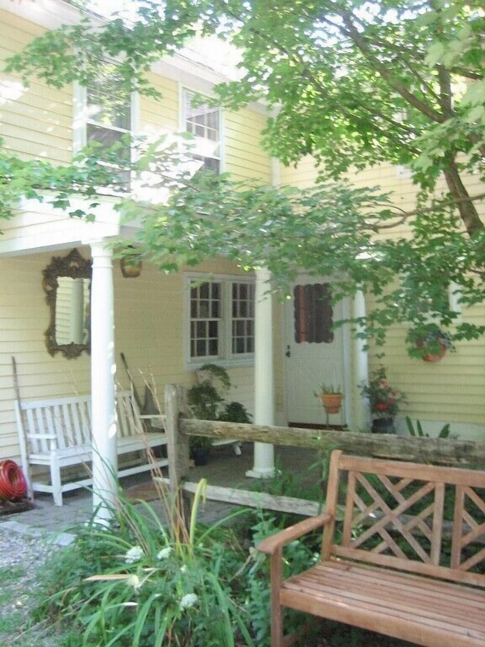 private riverfront with gardens