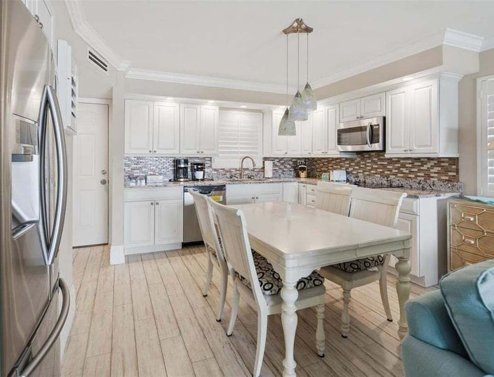 kitchen and dining area