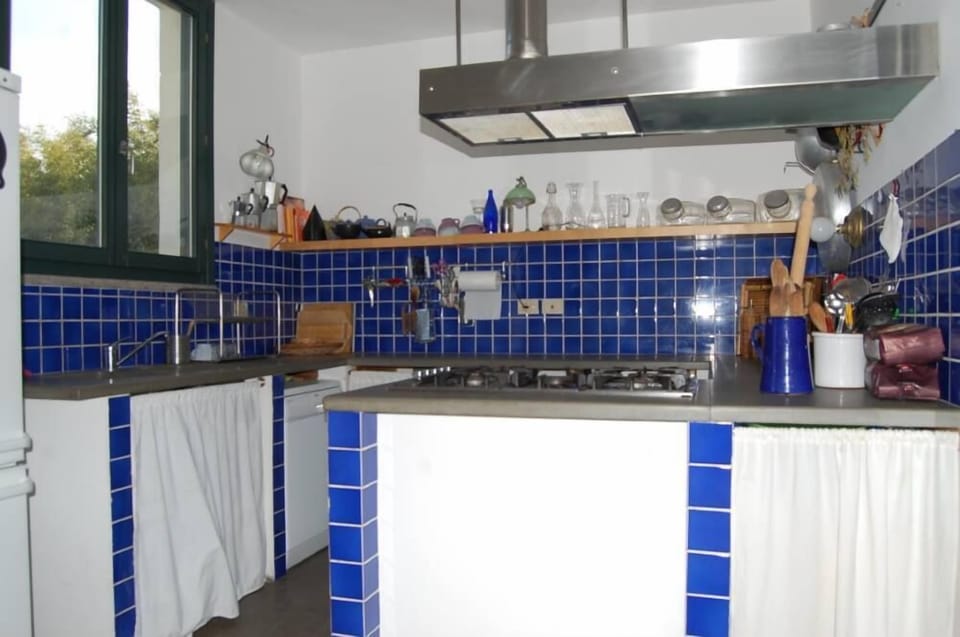 the kitchen