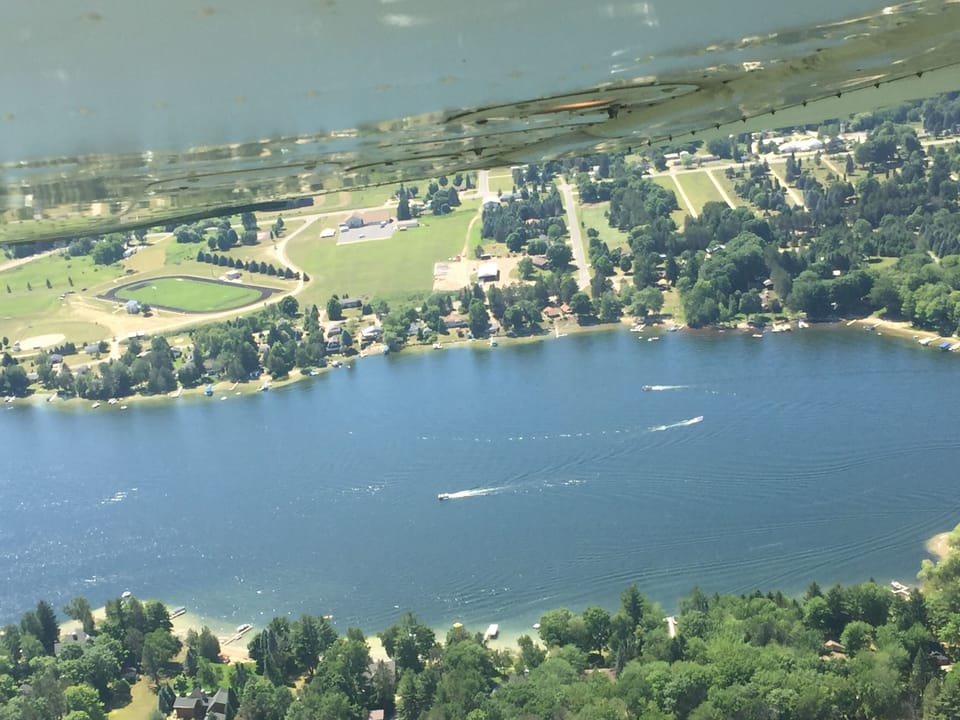 Aerial View of Intermediate Lake. If you know where to look, you can see us!