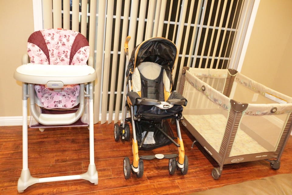 Baby gears: High chair, stroller, pack-n-play