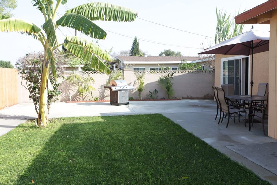 Backyard with BBQ & patio set