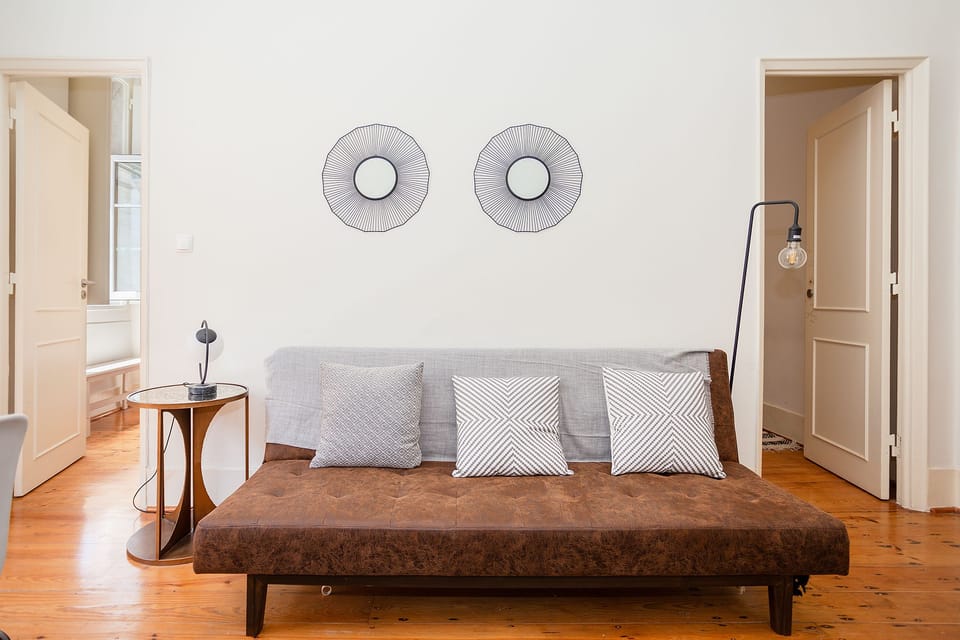 Standard Apartment, 2 Bedrooms, City View | Living area | 32-inch TV with cable channels