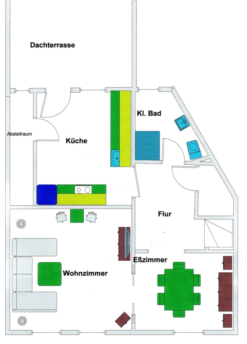 Superior Apartment, Private Bathroom, City View (Typ E - Dachterrasse) | 2 bedrooms