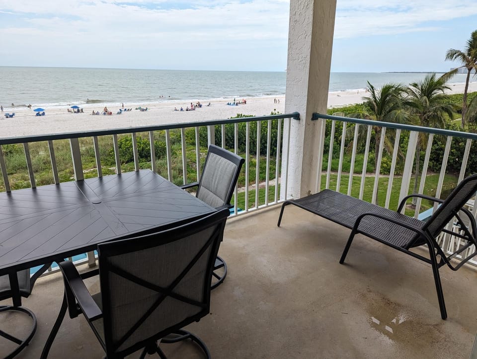lounger on balcony