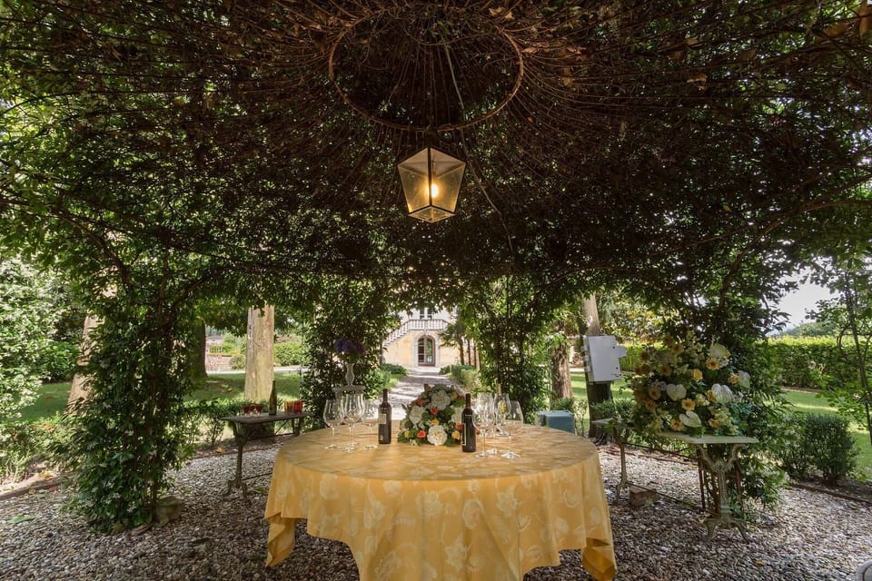 Outdoor banquet area