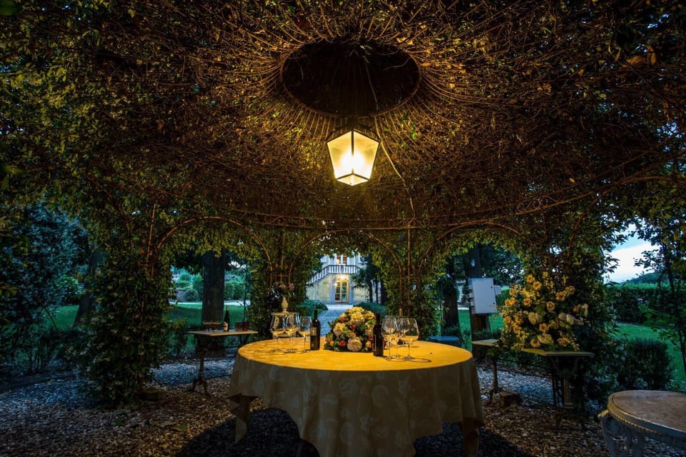Outdoor banquet area