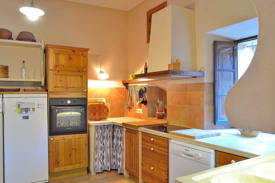 The villa has a large kitchen