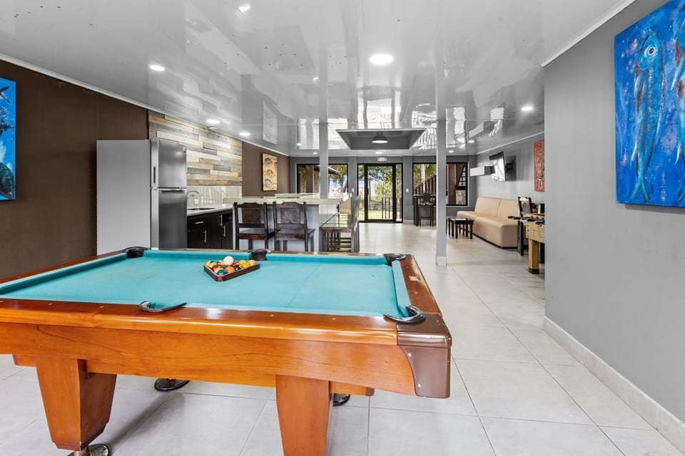 Pool table at the Party Room