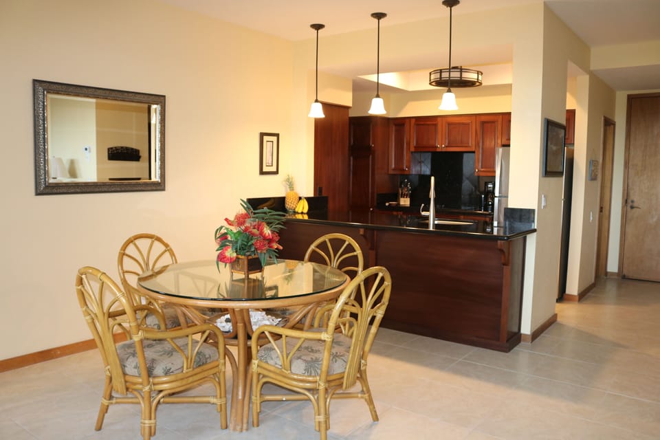 dining area and kitchn