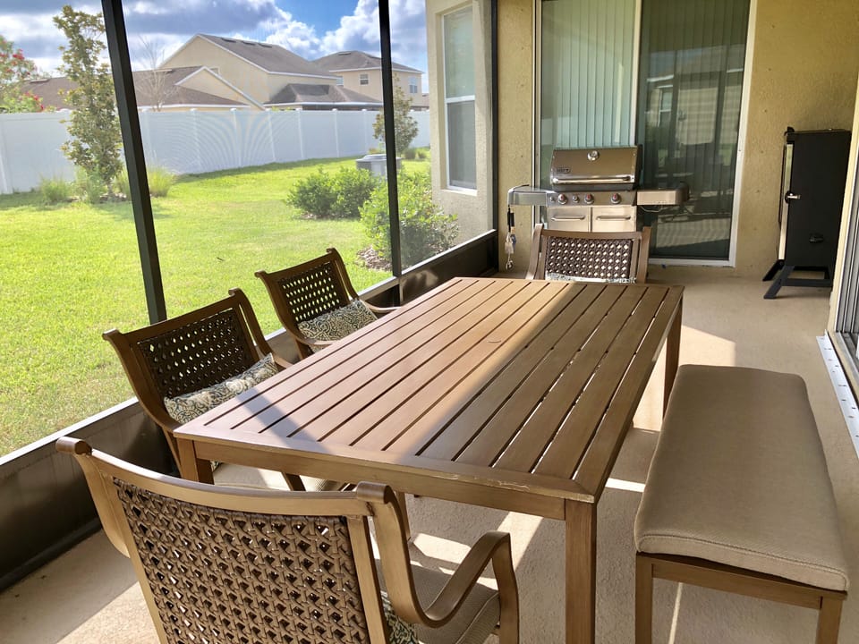 Patio W/ Propane Grill and Electric Smoker