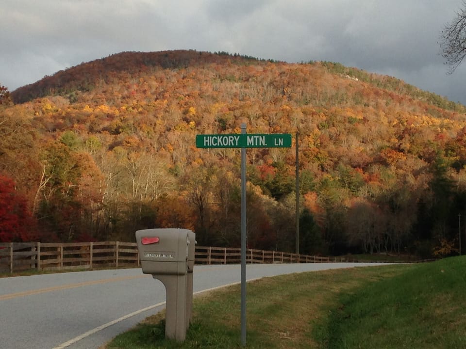 View of Stone Mt from the driveway...it's a 5 mile round trip hike to the summit